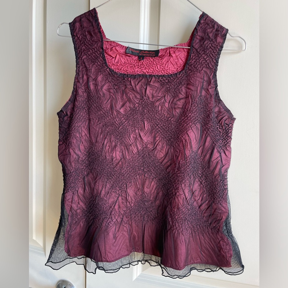 Purple stretchy summer top. Dressy or casual.
